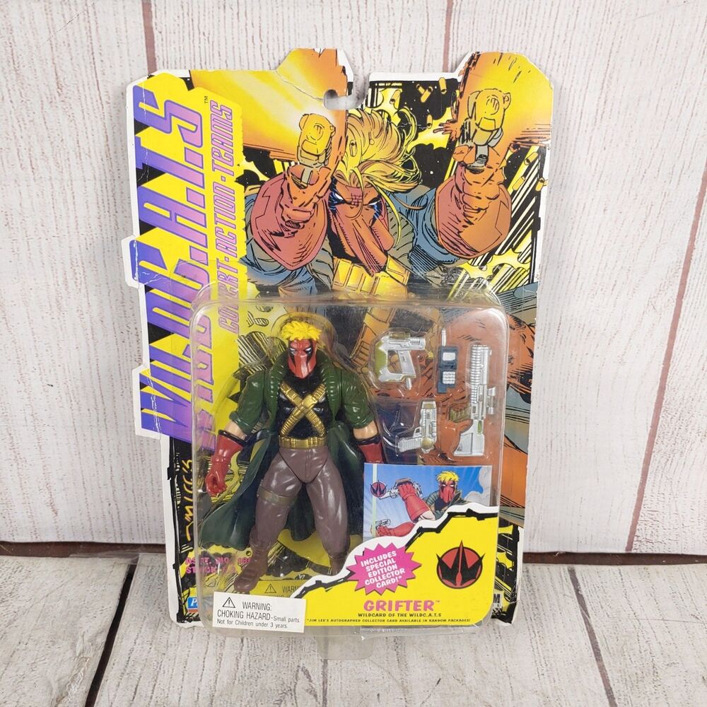 NEW 1994 Playmates Jim Lee’s Wild C.A.T.S GRIFTER Action Figure w/Collector Card